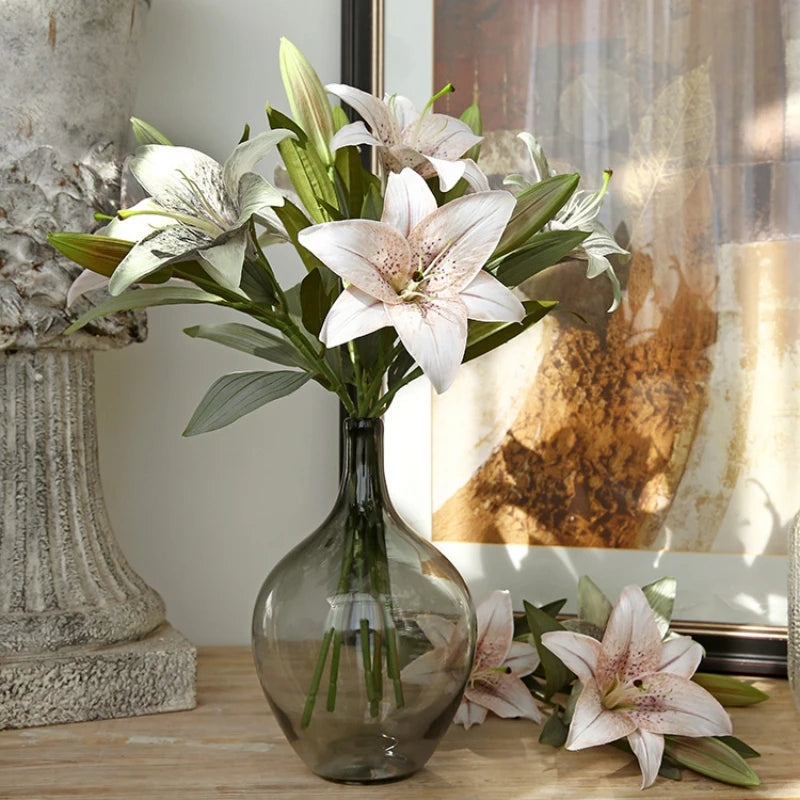 Silk Artificial Flowers 2 Heads Lily