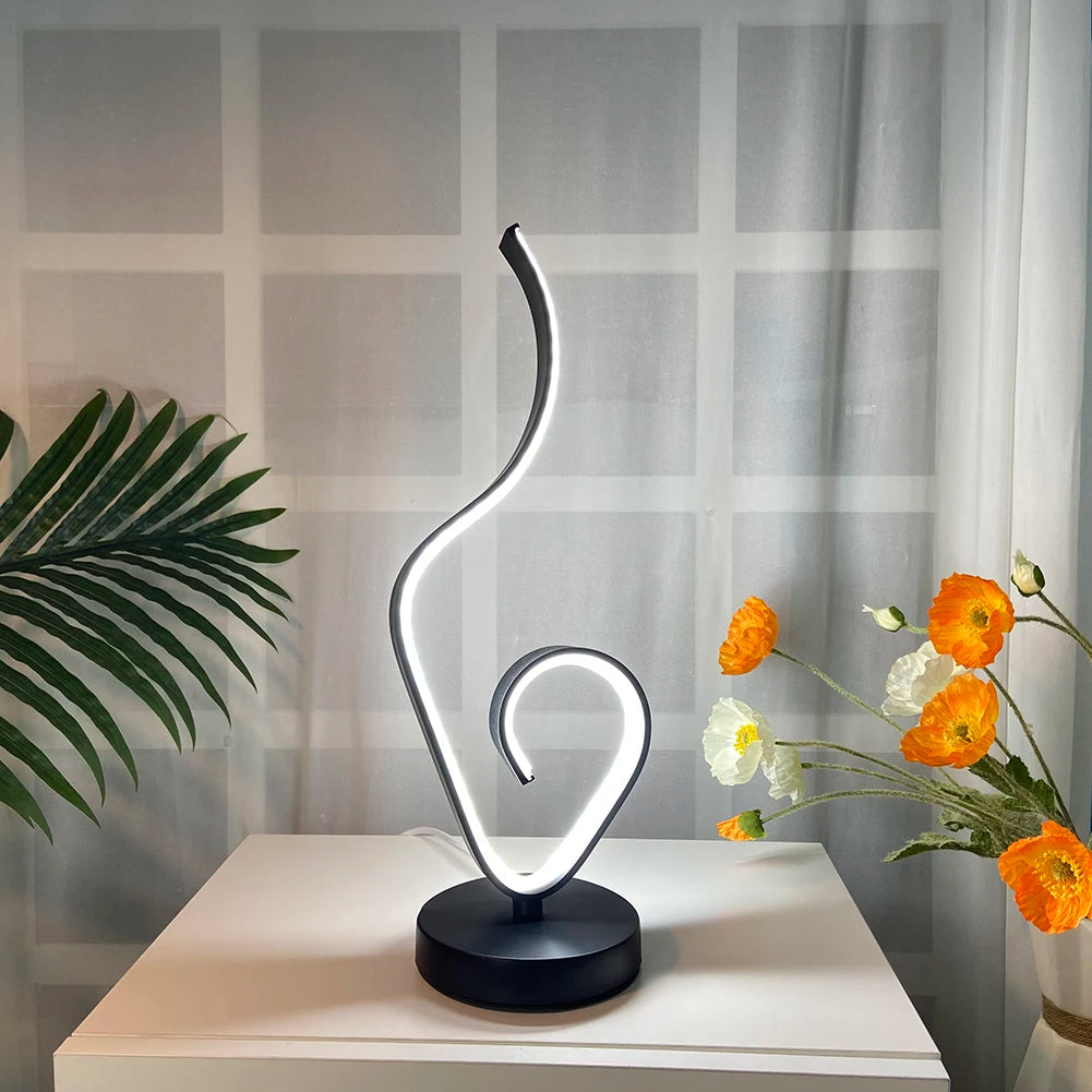 Modern Spiral LED Table Lamp