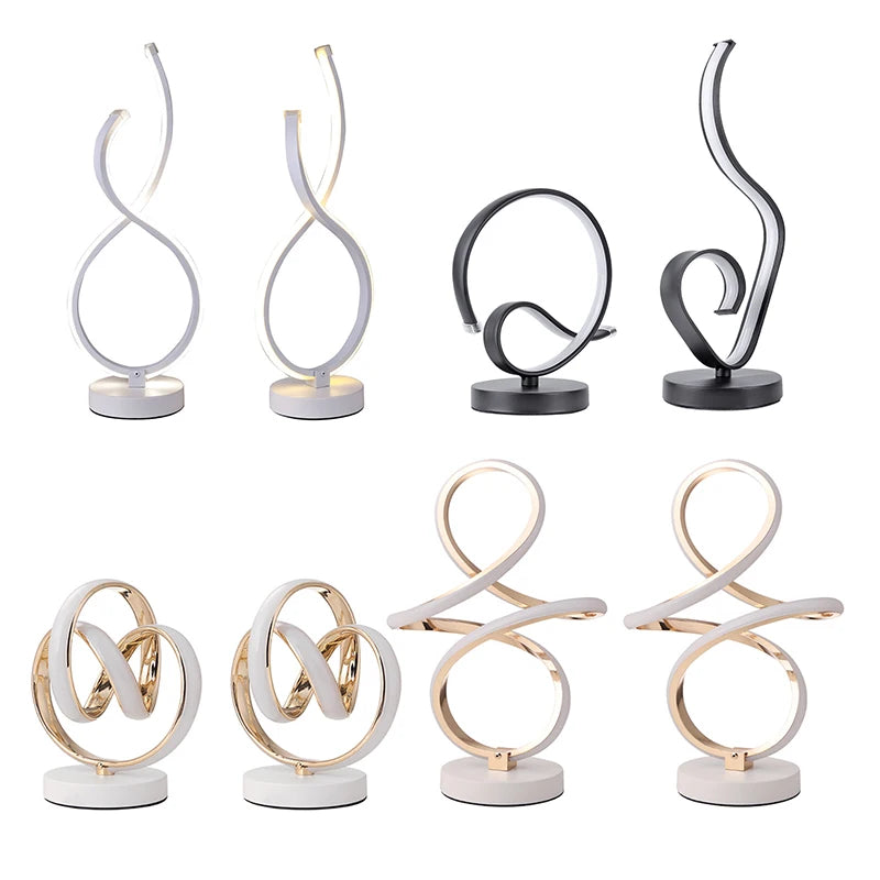 Modern Spiral LED Table Lamp