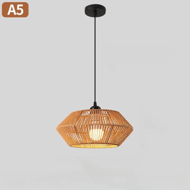 1pc Pendant Rattan Lampshade