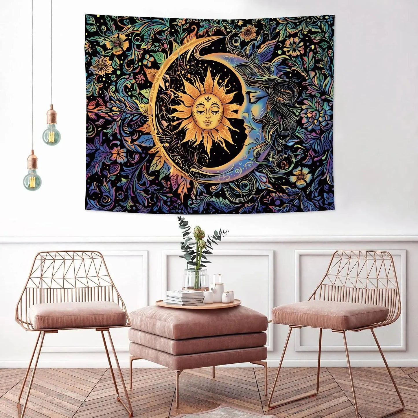 1pc 75x100cm Sun and Moon Tapestry