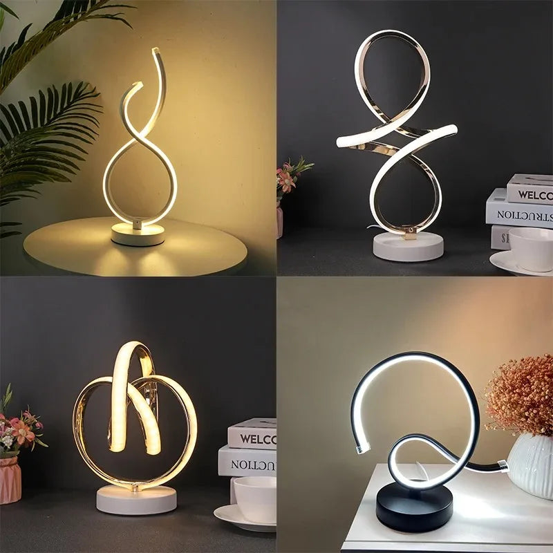 Modern Spiral LED Table Lamp