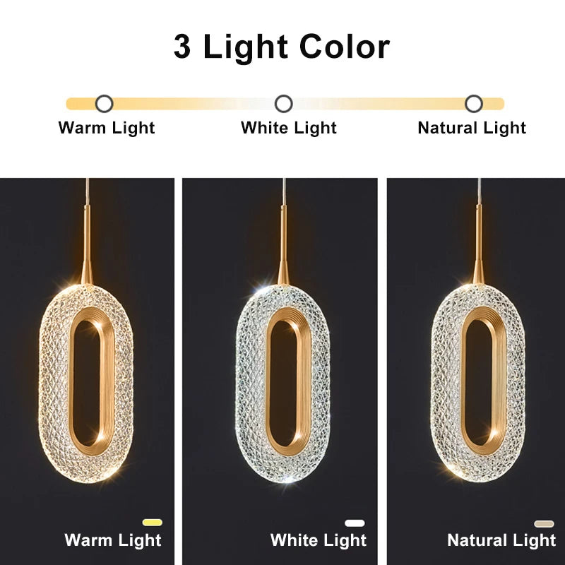 Modern Crystal LED Pendant Lamps