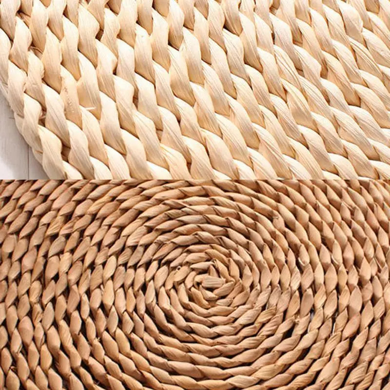 Cushion Meditation Cushion Round Straw Pouf Hand Woven Mat Chair Floor Cushion For Meditation Yoga Pad Seat Floor Pillow