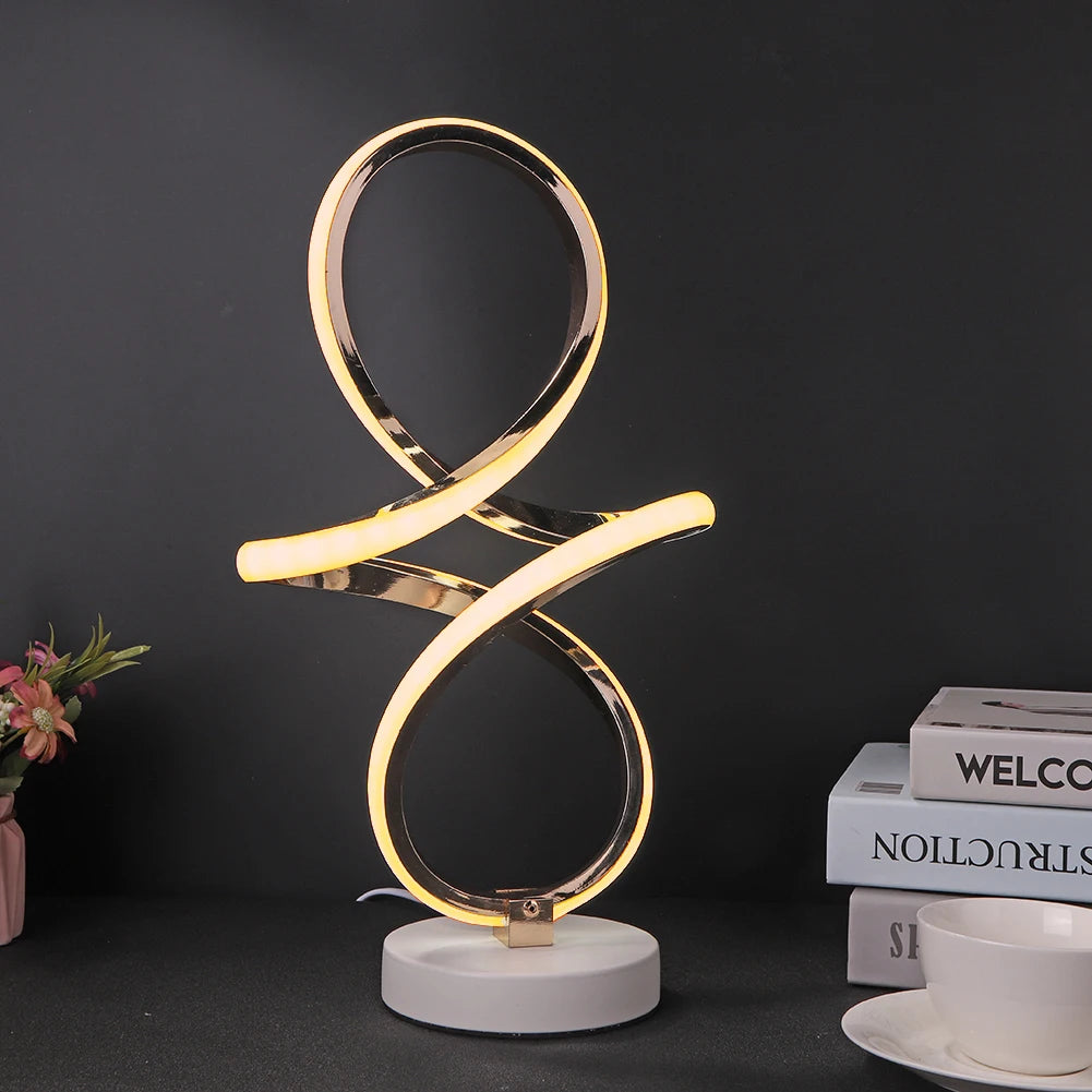 Modern Spiral LED Table Lamp