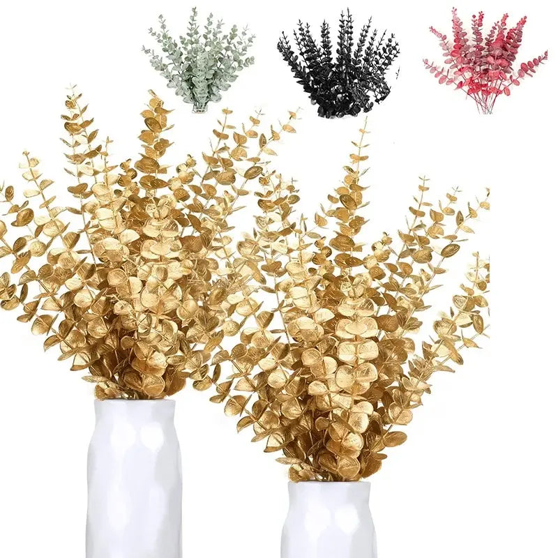 10pcs Artificial Eucalyptus Leaves