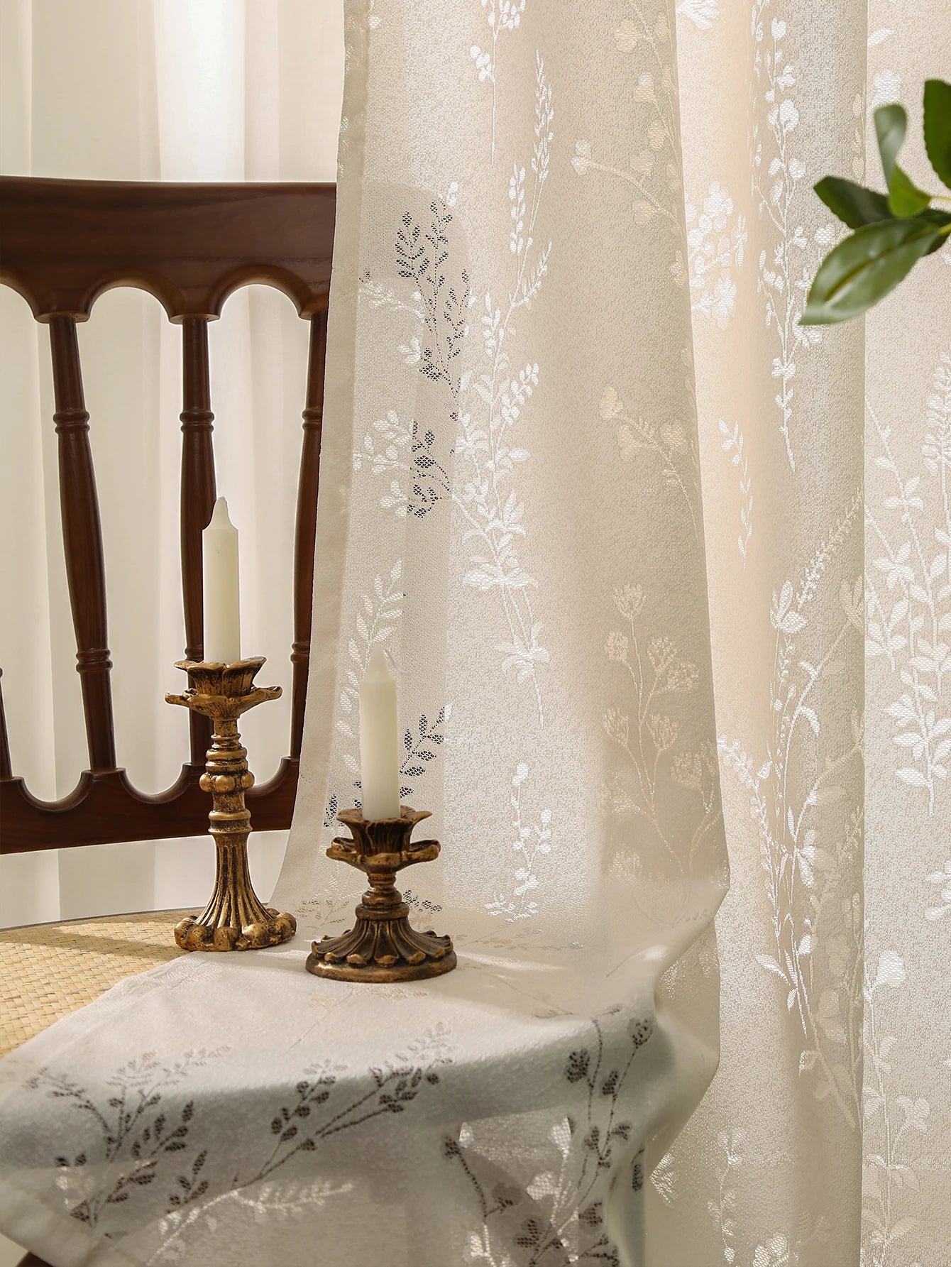 White French Lavender Sheer Curtains 84 Inch Long