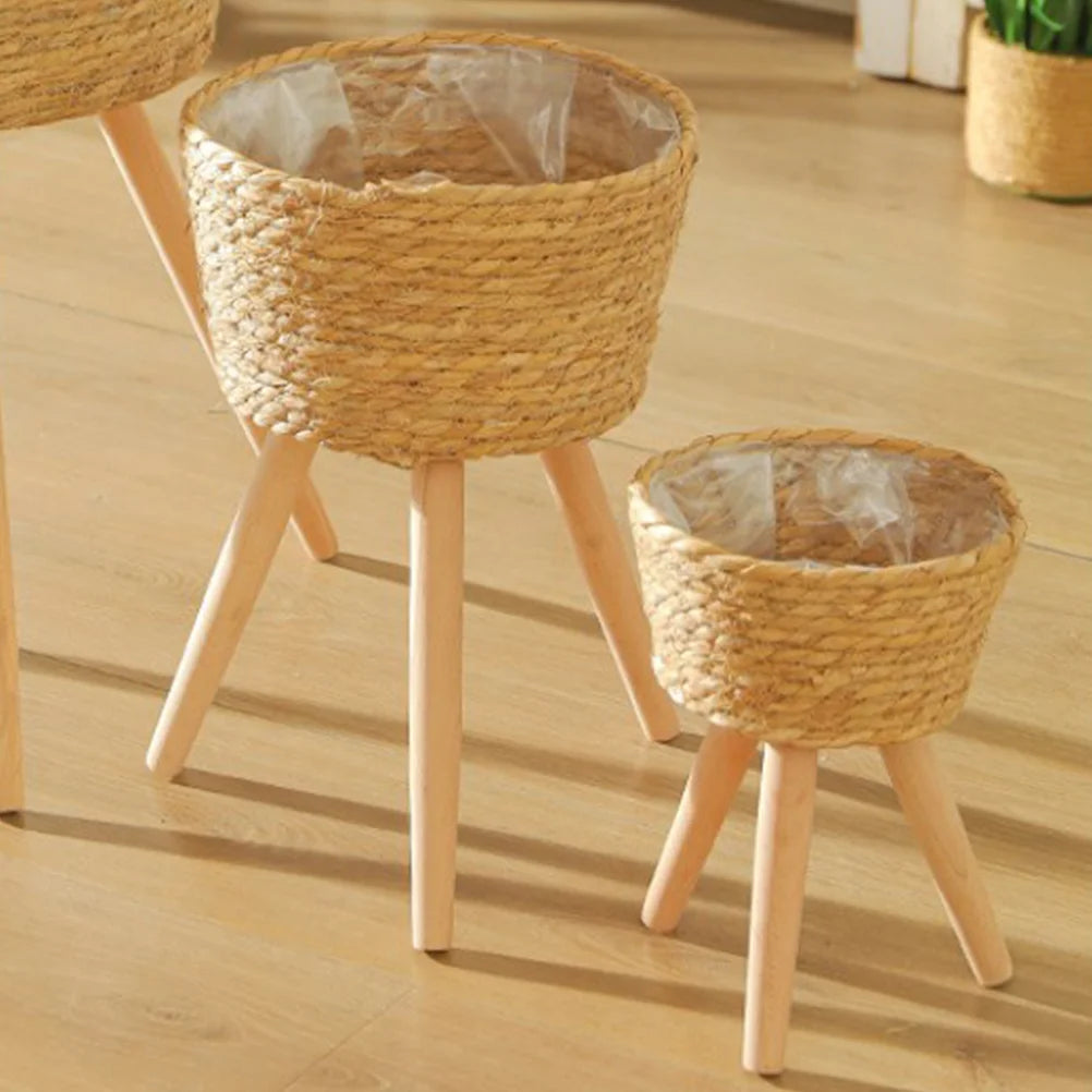 Floor Stand Woven Flower Basket Base