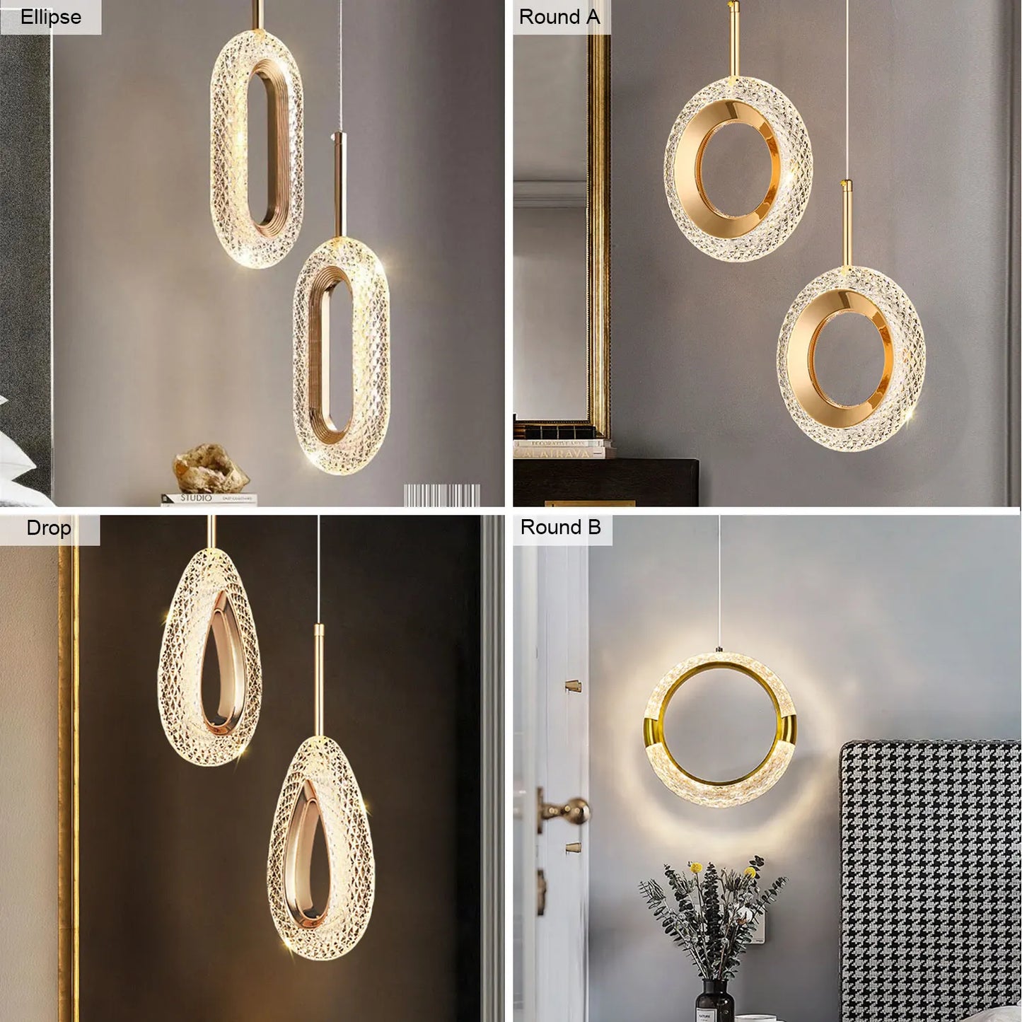 Modern Crystal LED Pendant Lamps