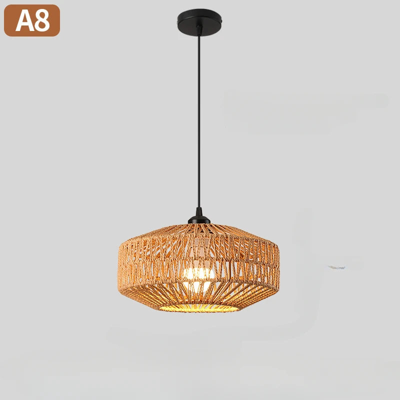 1pc Pendant Rattan Lampshade