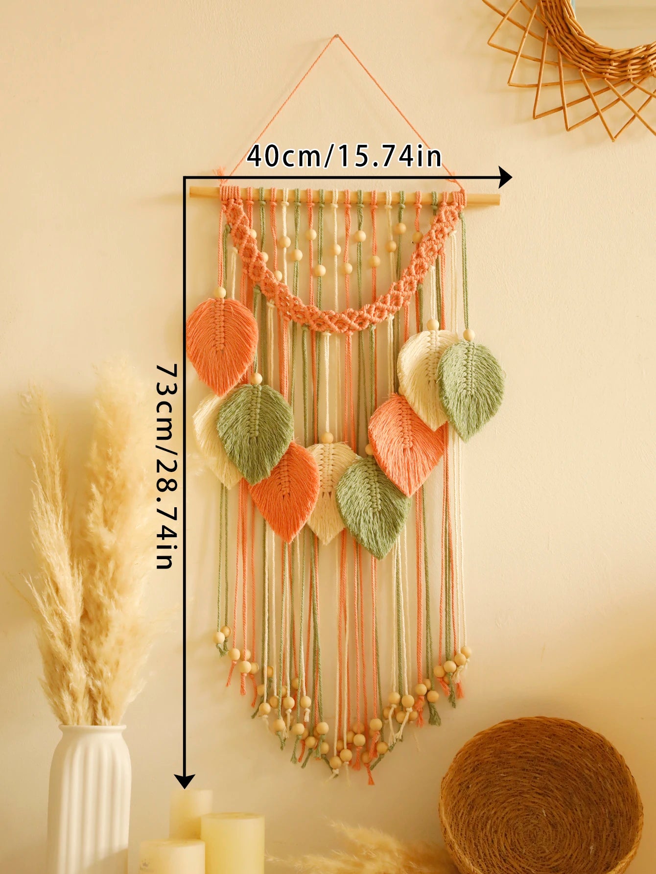 Leaf Tapestry Handmade Macrame Tapestries