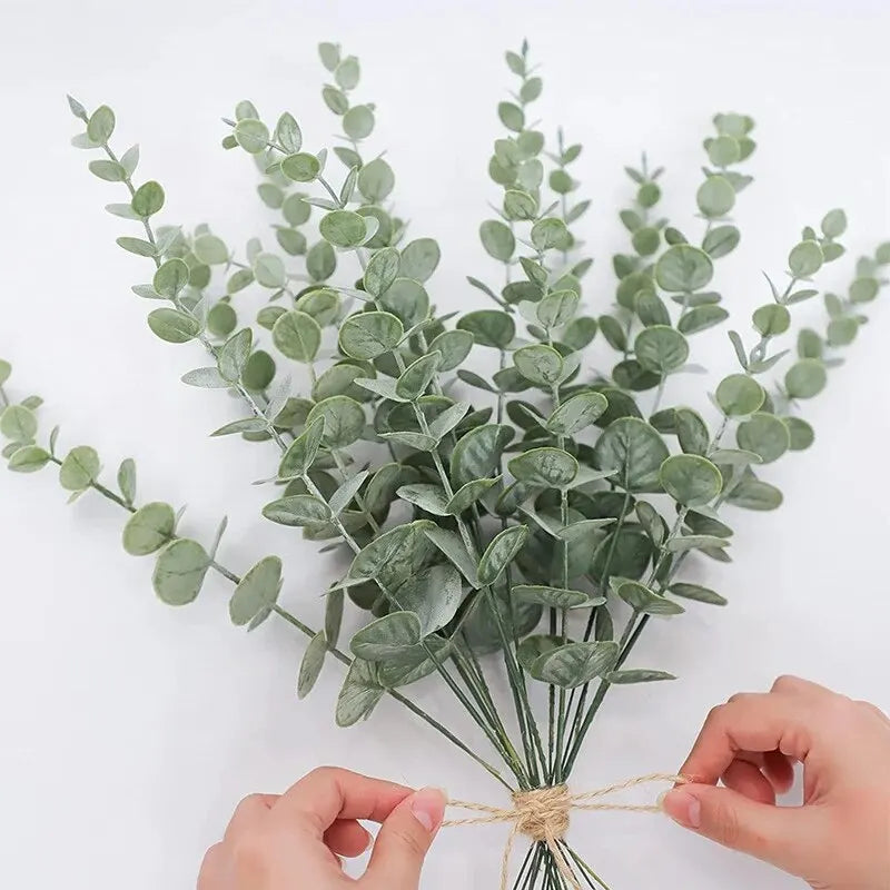 10pcs Artificial Eucalyptus Leaves