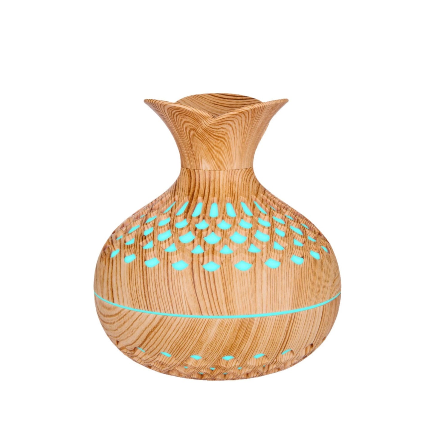 Elegant wood grain flower humidifier/diffuser