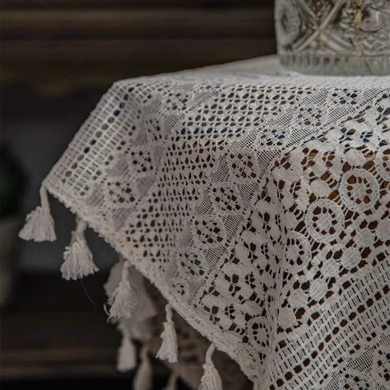 1pc Boho Curtain Crochet Lace Semi-Sheer