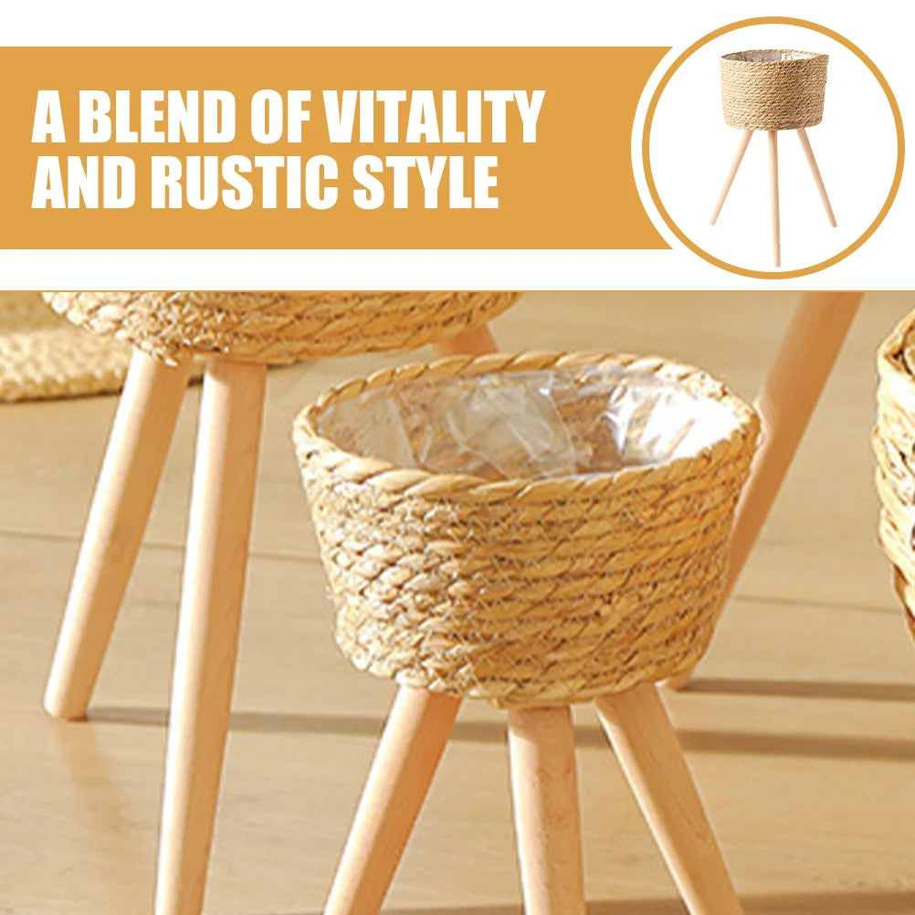 Floor Stand Woven Flower Basket Base