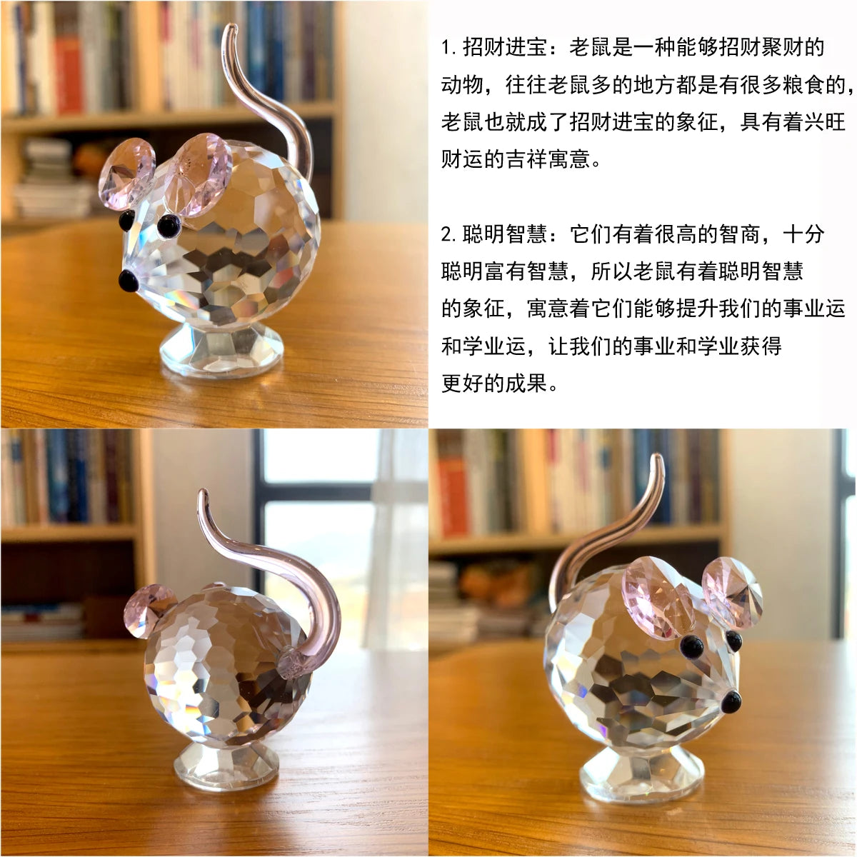 30 Styles Clear Crystal Cute Animal Figurines