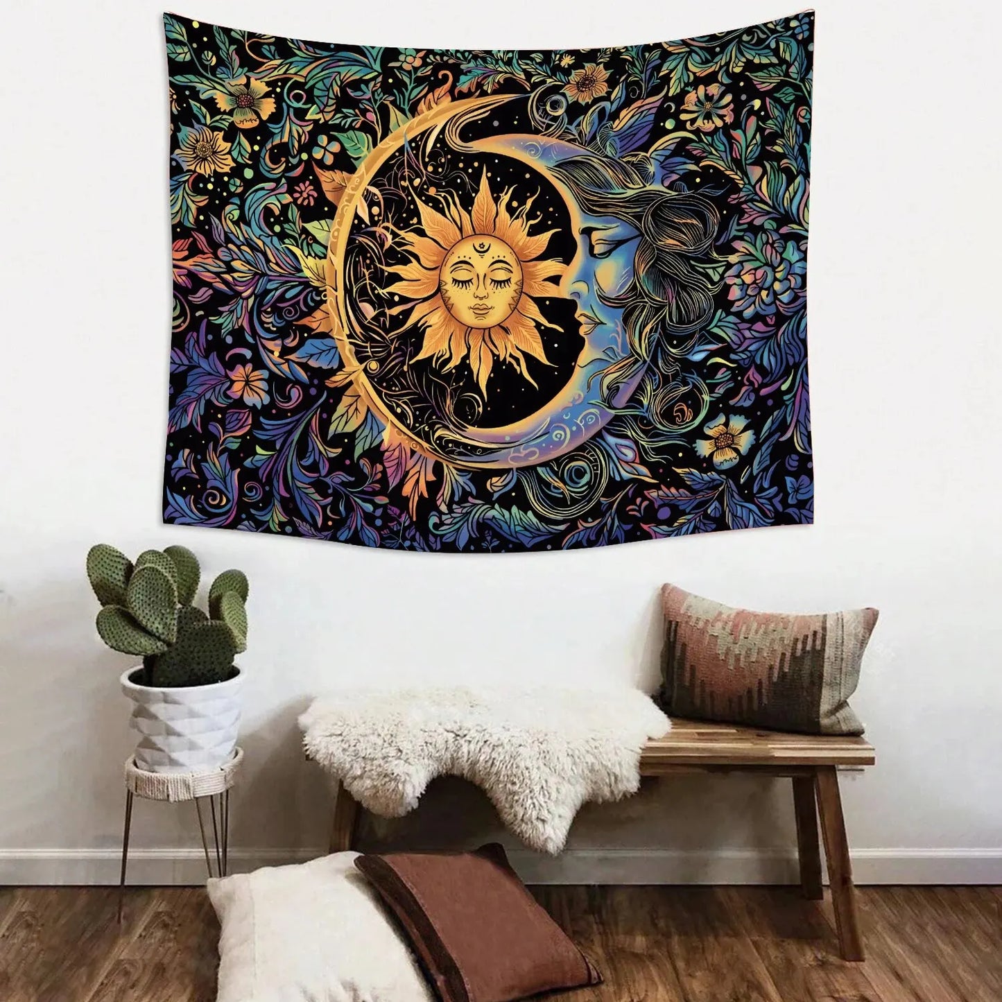 1pc 75x100cm Sun and Moon Tapestry