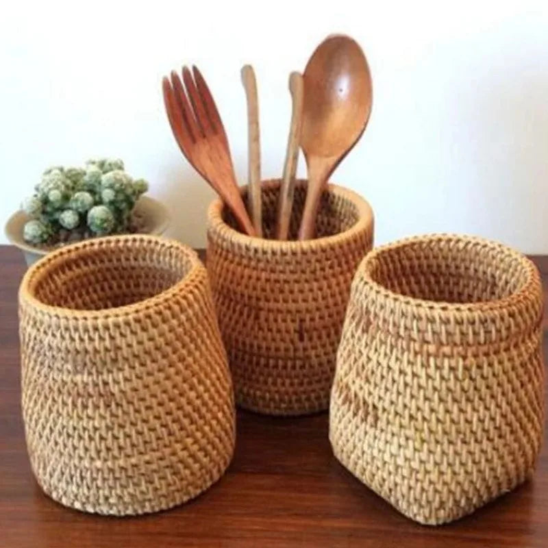 Handmade Rattan Storage Basket