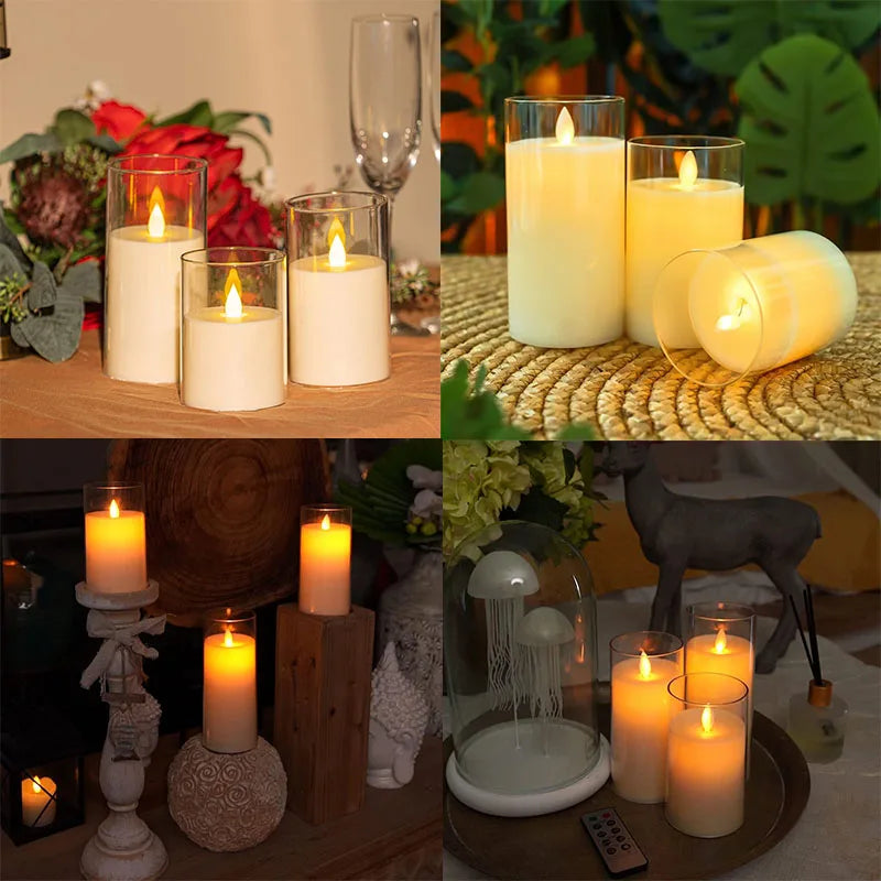 3Pcs LED Candles Battery Operated