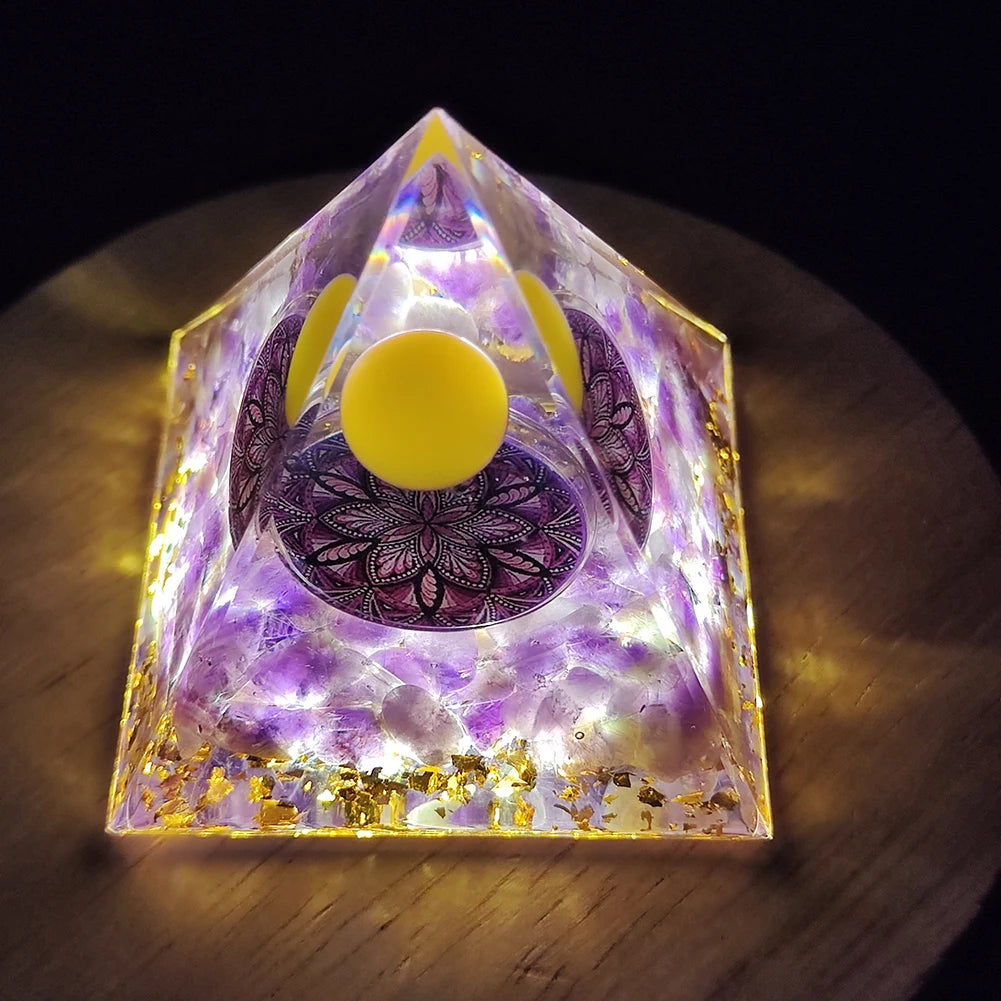 Handmade Pyramid Natural Crystal