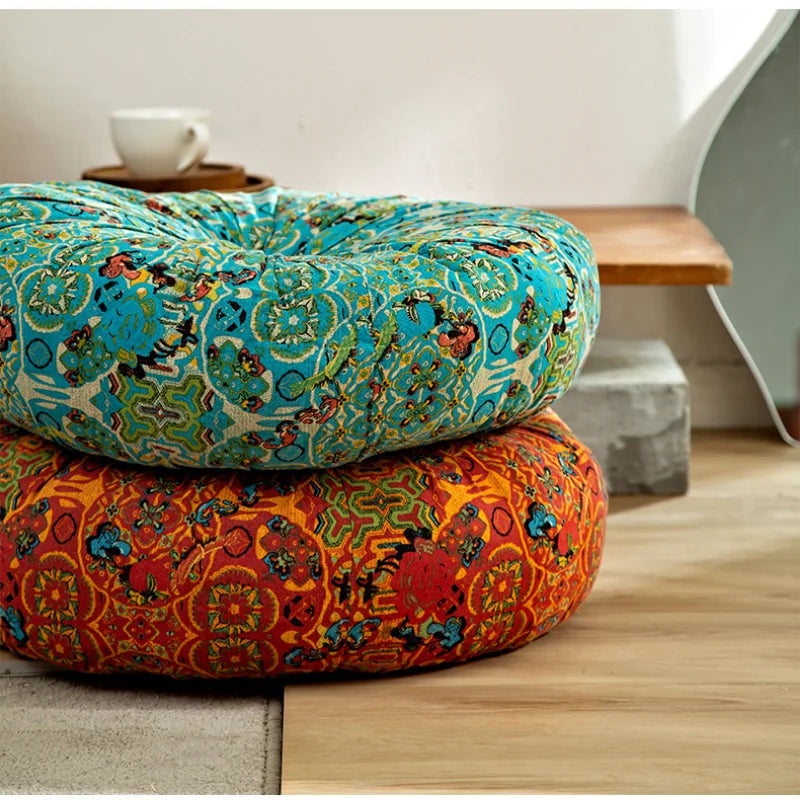 Cotton Linen Fabric Floor Cushion