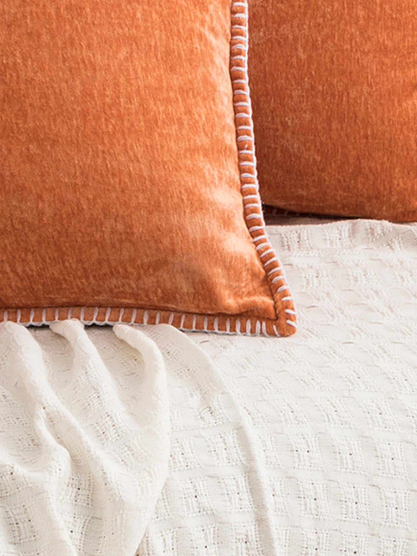 woven solid color pillow cover