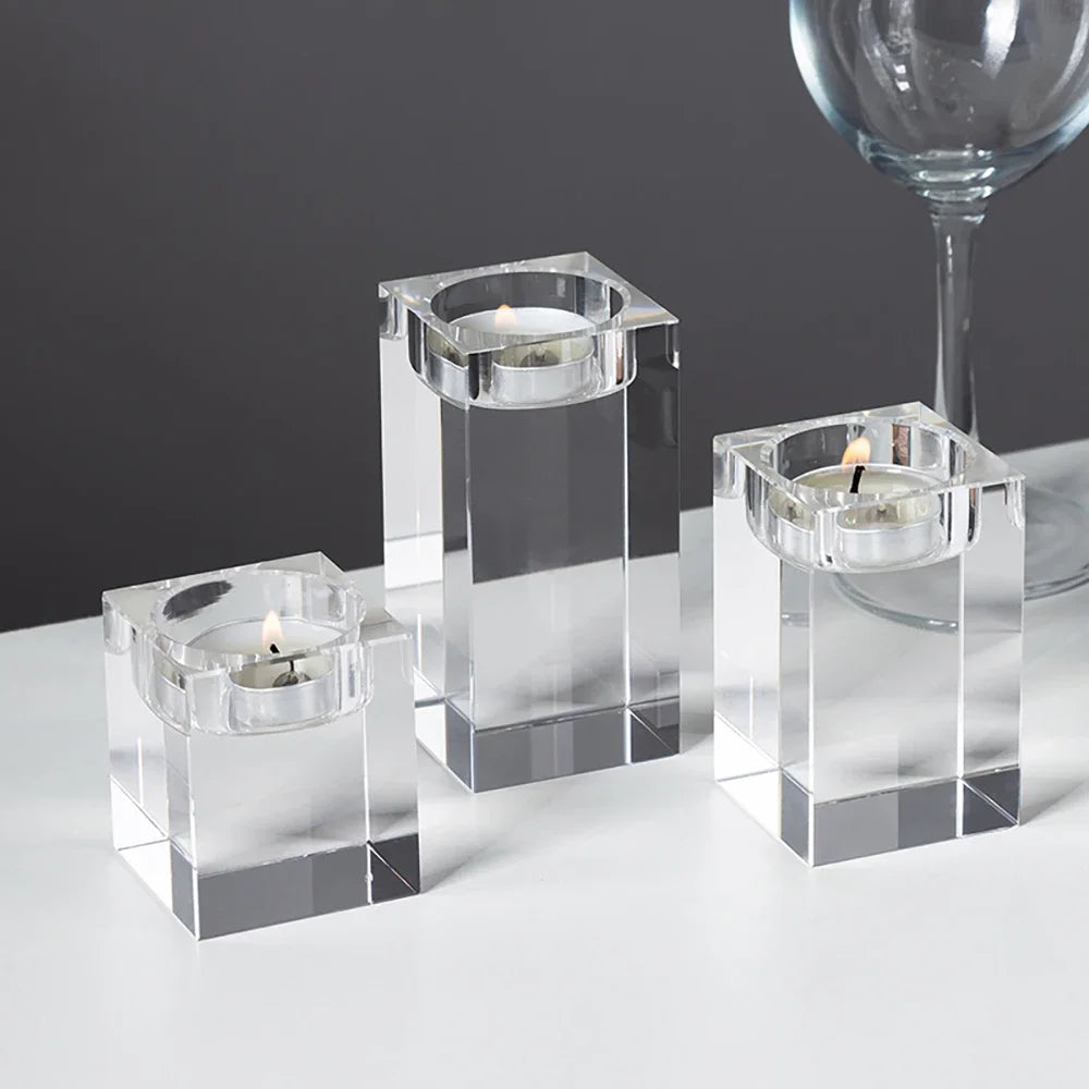 Modern Crystal Romantic Candle Holders