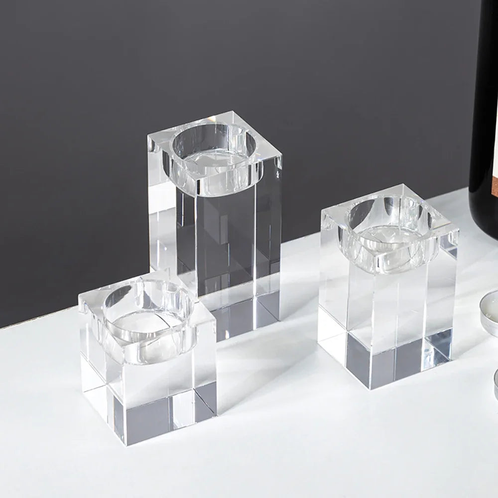 Modern Crystal Romantic Candle Holders